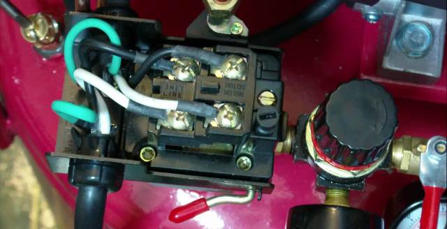 interruptor de pressão de um compressor